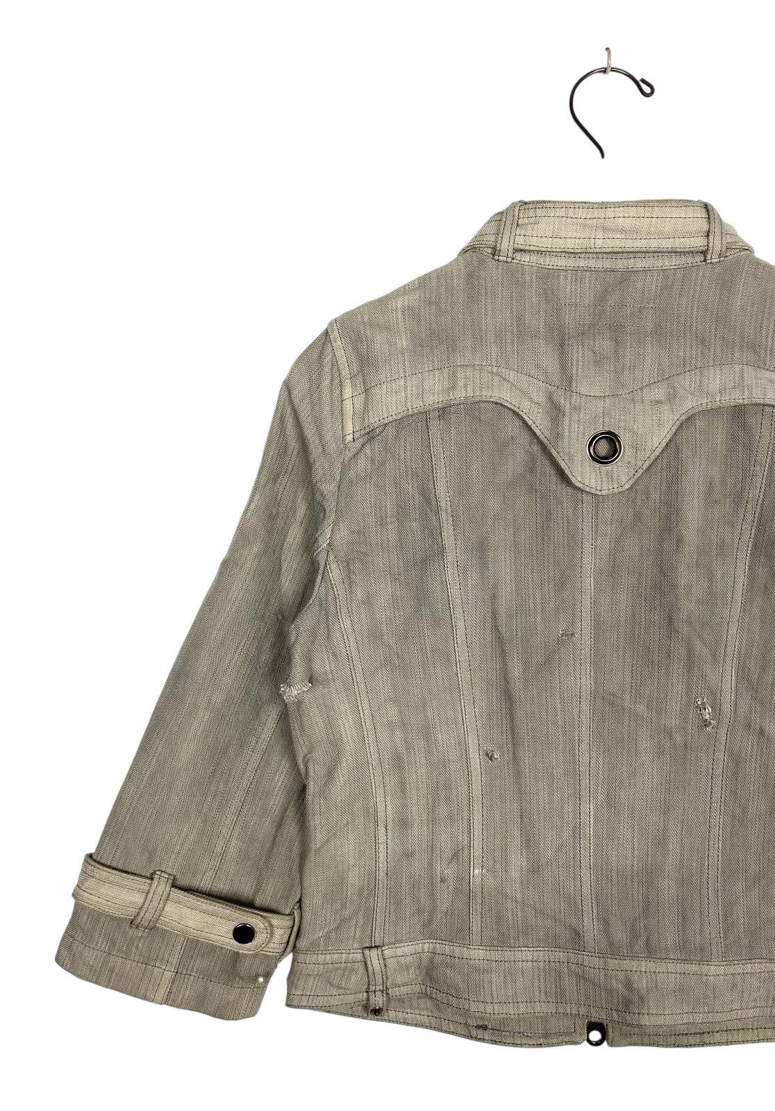 Japanese Brand Rare‼️Luxxm Distressed Jacket Riri Zip Size XS / US 0-2 / IT 36-38 - 6 Thumbnail