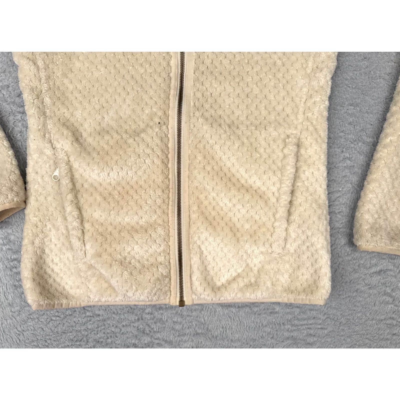 Vintage Columbia Jacket Women Small Ivory Full Zip Fleece Lightweight Outdoor Hiking Regular Fit Pocket Size S / US 4 / IT 40 - 6 Thumbnail
