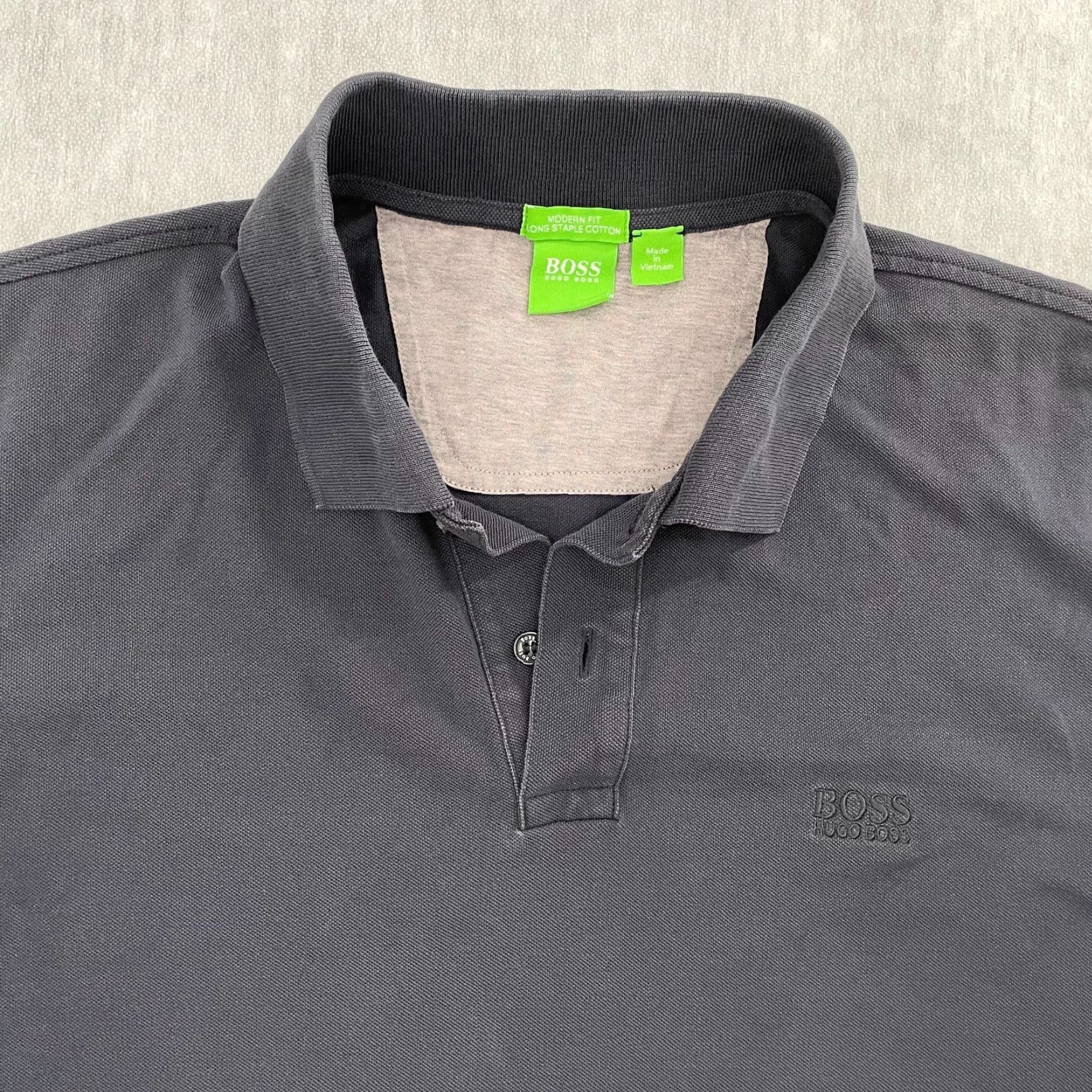 Hugo Boss VINTAGE HUGO BOSS Polo Shirt Men's XL Blue Cotton Short Sleeve Casual Classic Logo Size US XL / EU 56 / 4 - 3 Thumbnail