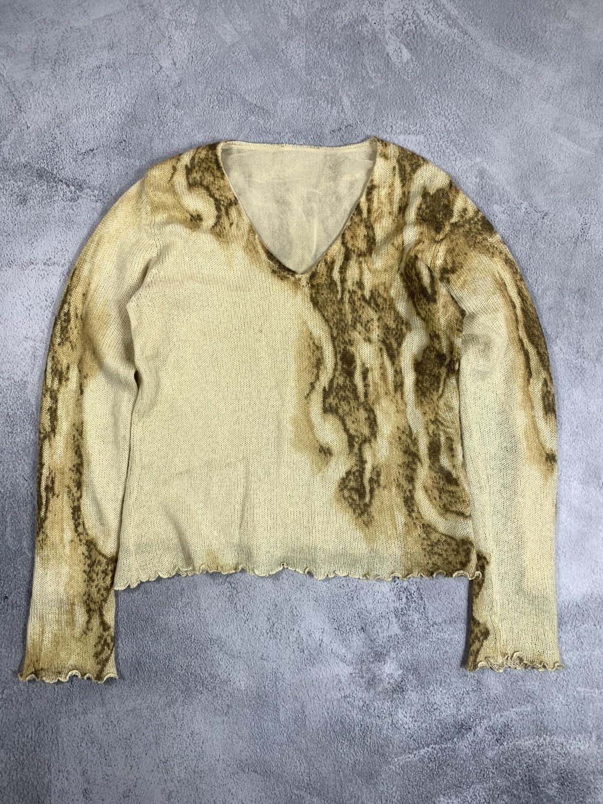 Japanese Brand × Vintage Vintage Y2K Japanese abstract sweater opium size M/L Size M / US 6-8 / IT 42-44 - 1 Thumbnail