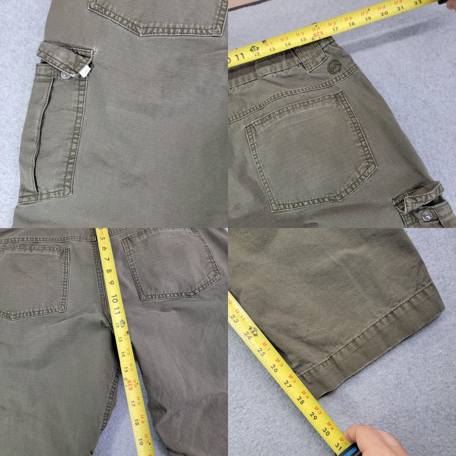 Vintage Magellan Outdoors Pants Mens 36x32 Green Cargo Canvas Elastic Waist Pockets Size US 36 / EU 52 - 8 Thumbnail