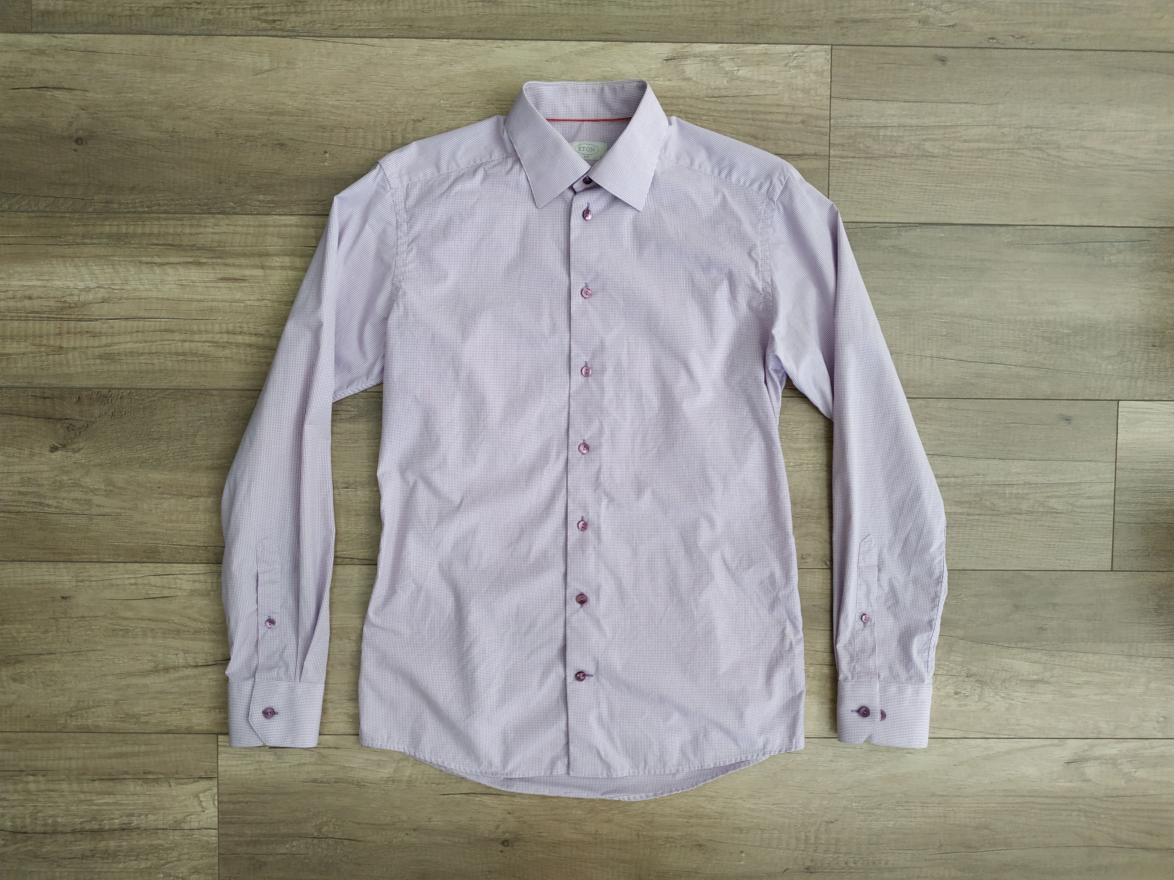 Eton ETON Men's Button Up Purple Slim Fit Shirt, MEDIUM,(40 neck) Size US M / EU 48-50 / 2 - 3 Thumbnail