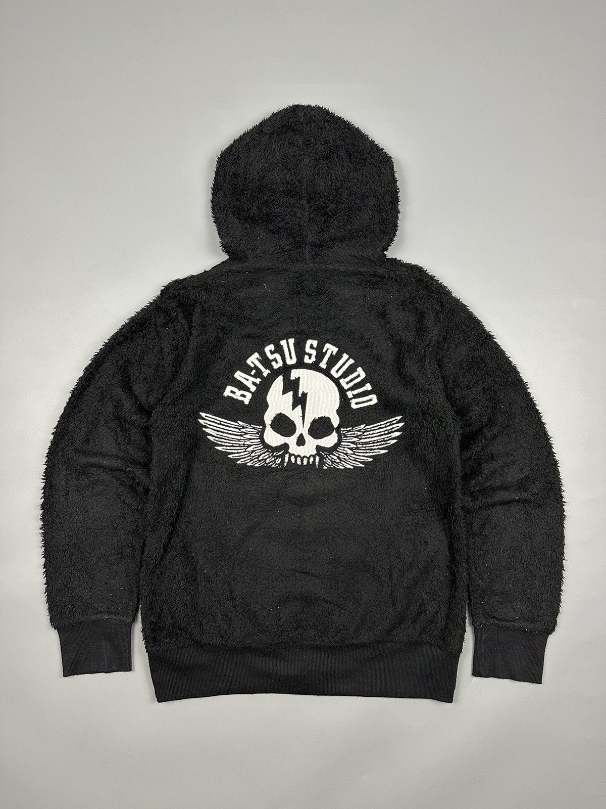 Japanese Brand Batsu Studio Skull Fleece Zipper Hoodie Size US M / EU 48-50 / 2 - 1 Thumbnail