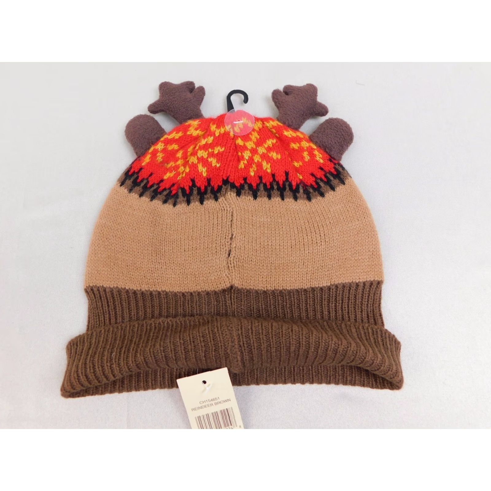 Vintage VINTAGE Collection XIIX Rudolph Sequin Reindeer Knit Christmas Beanie Hat Brown #6105 Size ONE SIZE - 3 Thumbnail