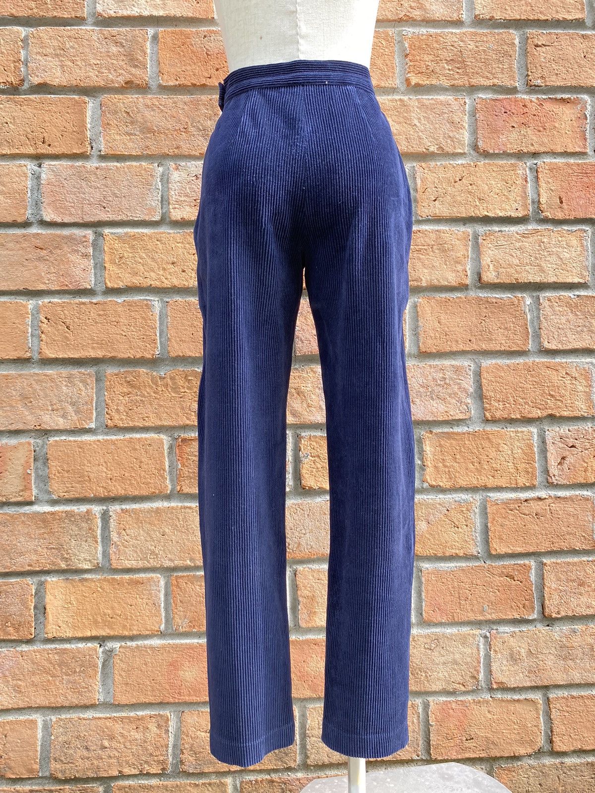 Max Mara MaxMara High-Waisted Corduroy Navy Pants Size 25" / US 0 / IT 36 - 13 Thumbnail