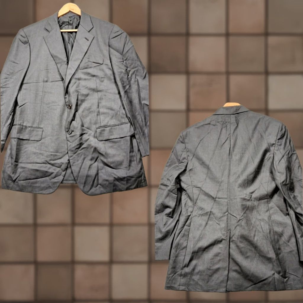 Brooks Brothers Brooks Brothers Golden Fleece Blazer 44L Gray Wool 100% Hand Tailored Two-Button Notch Lapel Mens Long Classic Business Jacket Coats Blazer Size 44R - 1 Thumbnail
