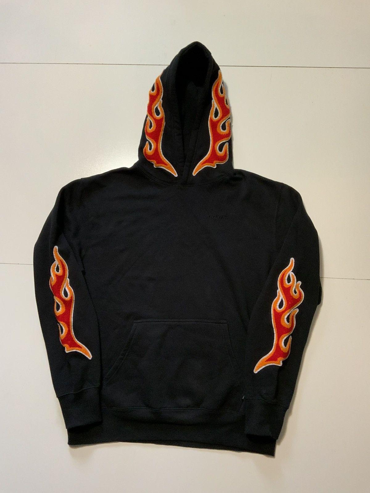 EPTM. EPTM EP9676 Nu Flame Fire Appliqué Black Pullover Hoodie Size US L / EU 52-54 / 3 - 2 Thumbnail