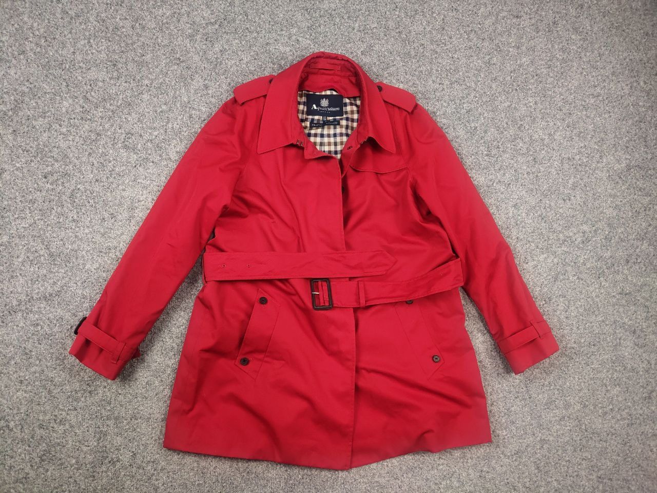 Aquascutum Aquascutum crafted England red Trench coat Jacket lining Size L / US 10 / IT 46 - 7 Thumbnail