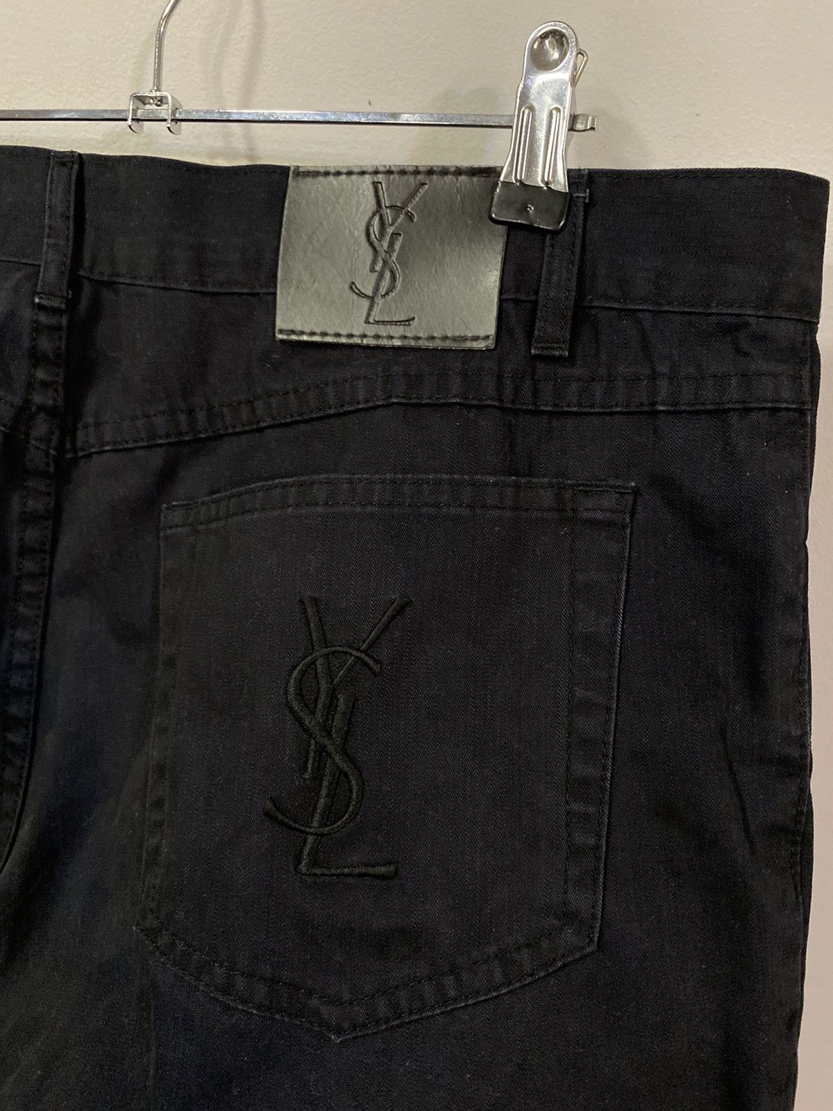 image of Vintage x YVES Saint Laurent 36X34 YSL Jeans Black Denim Pants, Men's