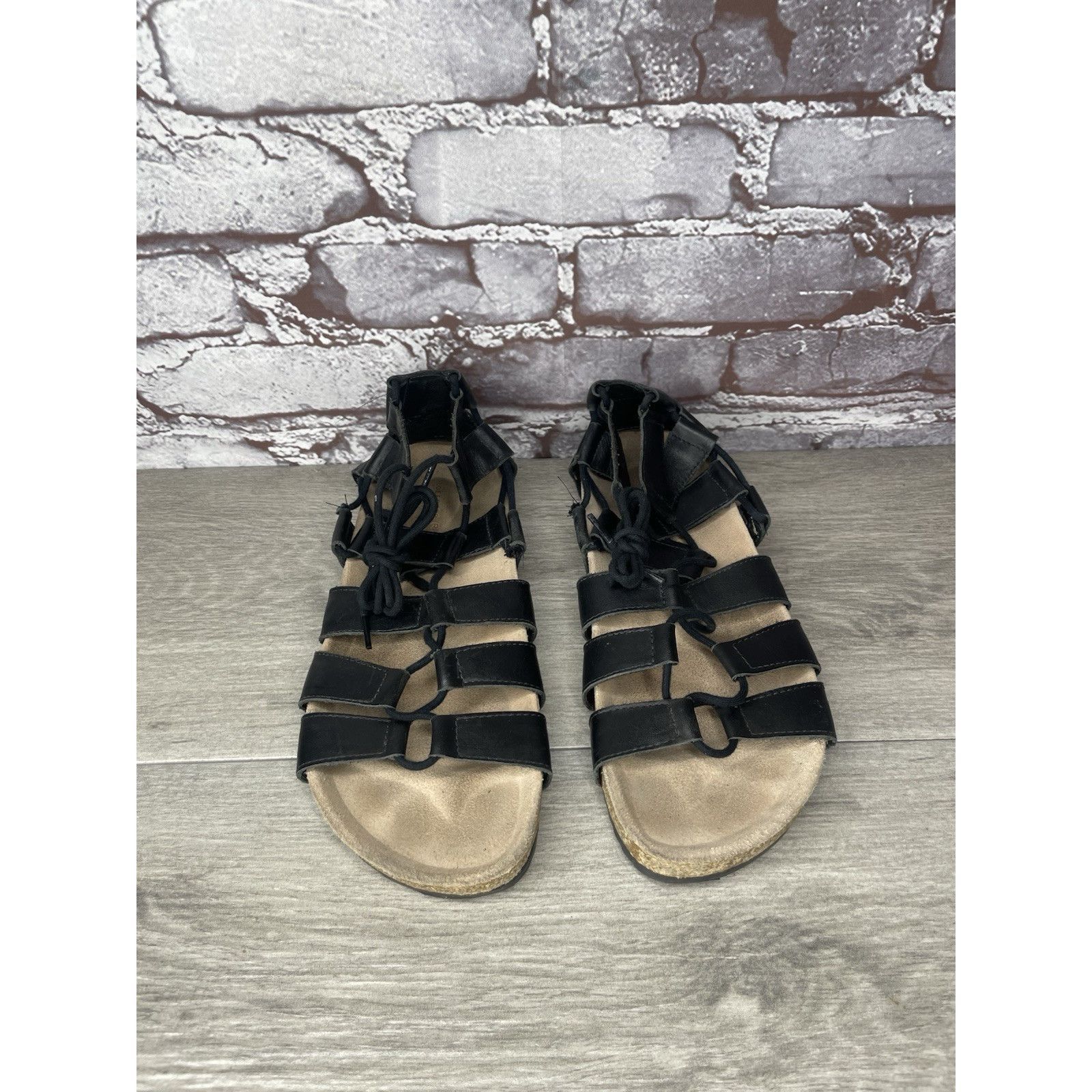 Loeffler Randall Loeffler Randall Black Leather Pascal Gladiator Strappy Sand Size US 7.5 / IT 37.5 - 5 Thumbnail