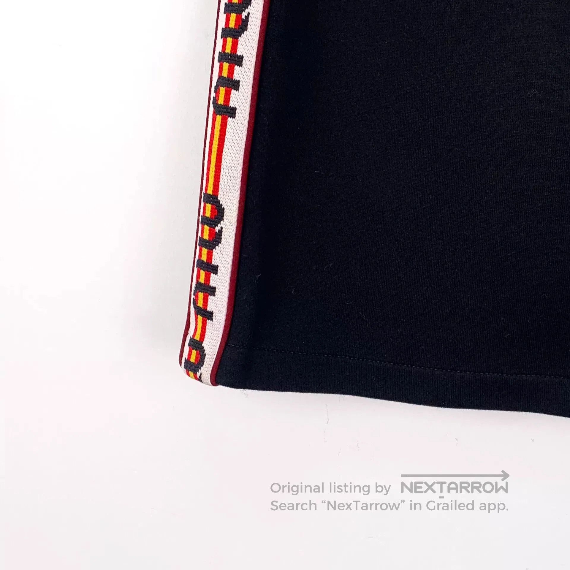 Miu Miu Miu Miu Black Side Stripe Cotton Skirt. Size 23" - 5 Thumbnail