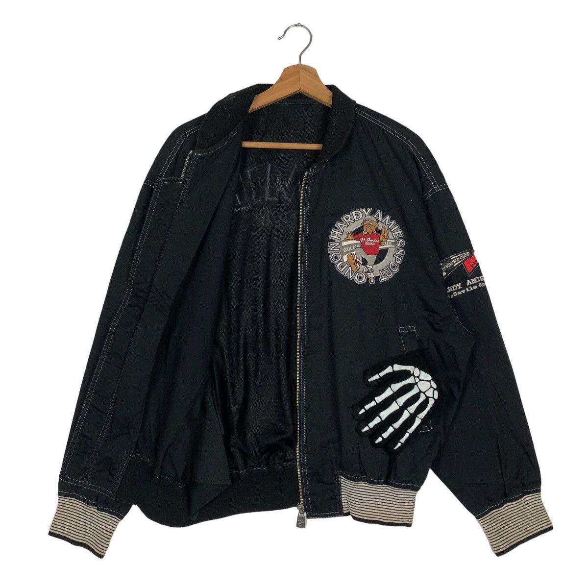 Japanese Brand 🔥Vintage Bomber Jacket Hardy Amies Big Logo Issey Miyake Size US L / EU 52-54 / 3 - 9 Thumbnail