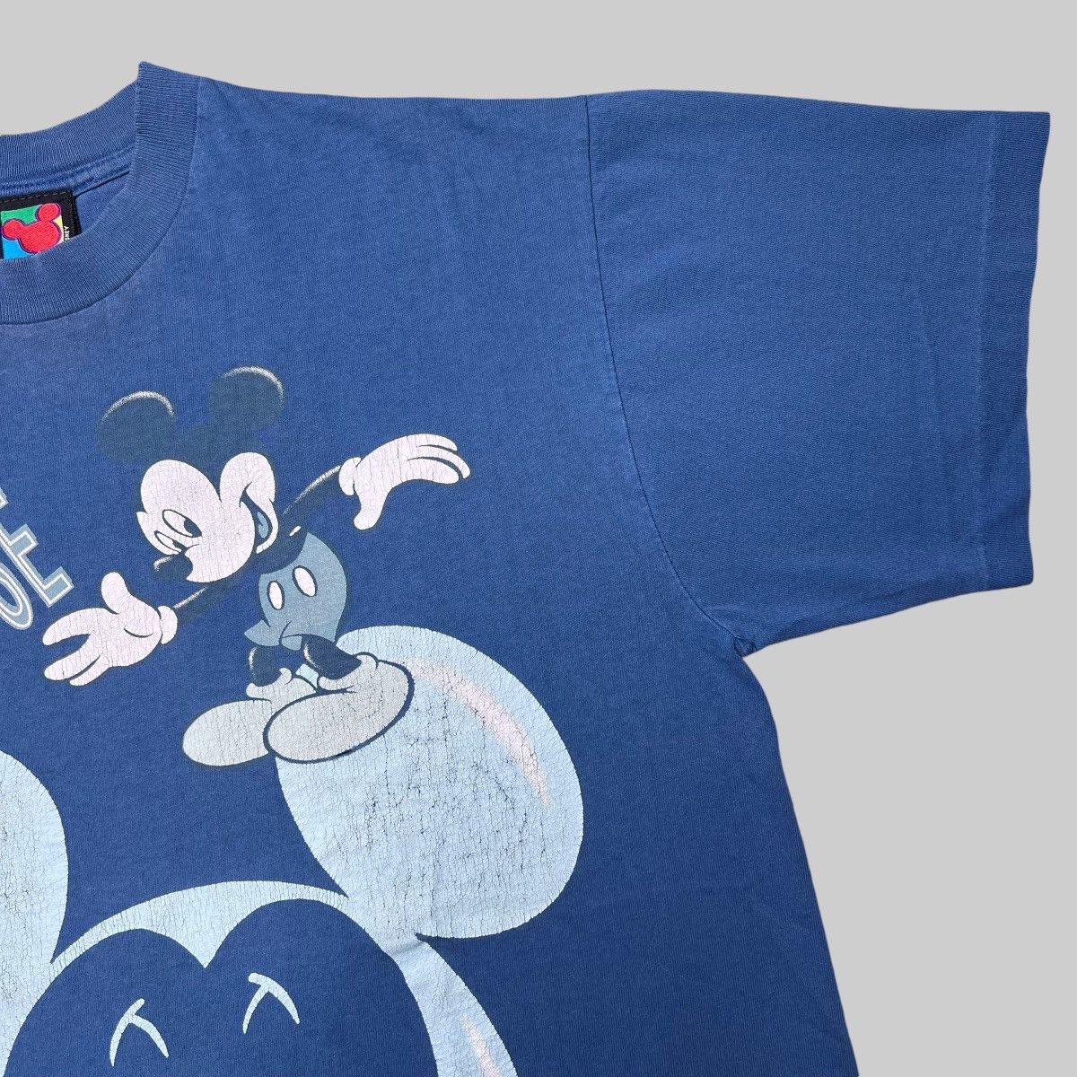 Disney × Vintage Vintage 1990s Disney Mickey Mouse Cartoon Graphic T-Shirt Size US L / EU 52-54 / 3 - 5 Thumbnail