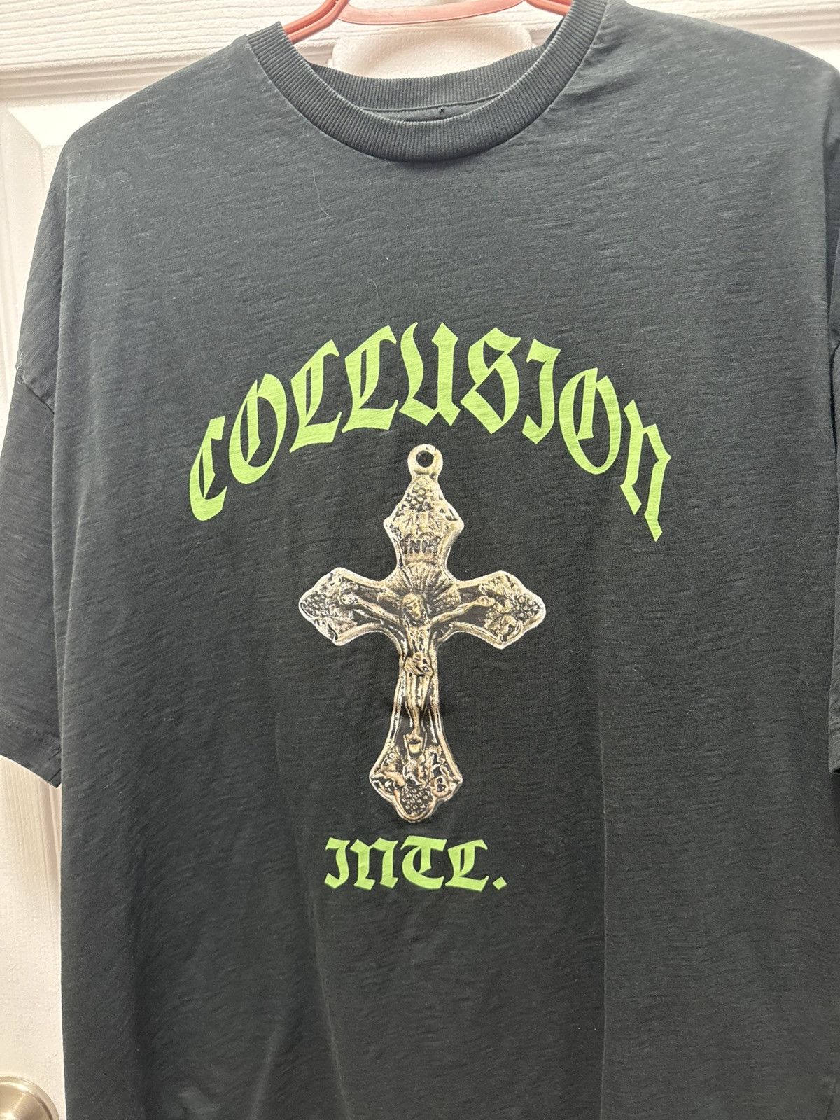 Asos Collusion ASOS Cross Jesus Graphic T-Shirt Black Size US M / EU 48-50 / 2 - 3 Thumbnail