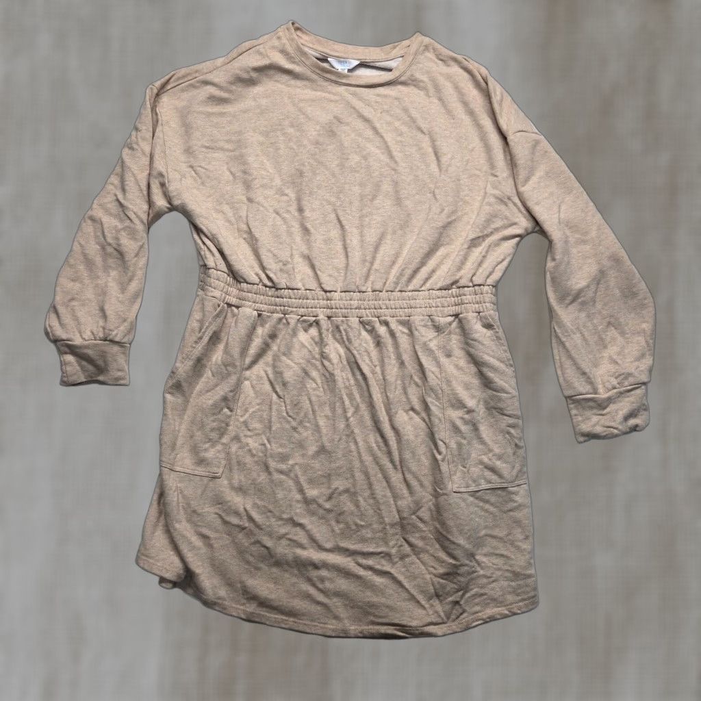 Vintage Time and Tru Women's Plus Size Sweater Dress 3XL Long Sleeve Knee Length with Pockets Tan Size XXL / US 16-18 / IT 52-54 - 1 Thumbnail