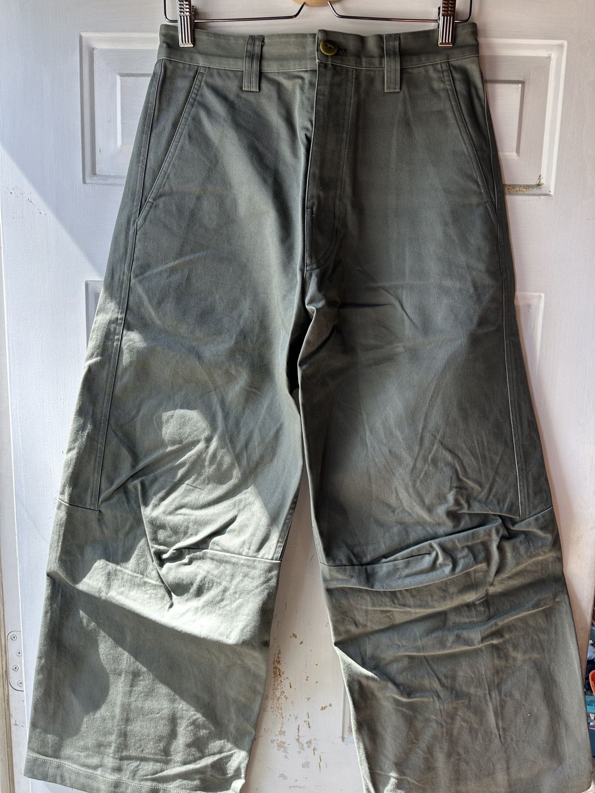 SIMPLE PROJECT Simple Project Cotton Wide Trousers Size US 30 / EU 46 - 4 Thumbnail