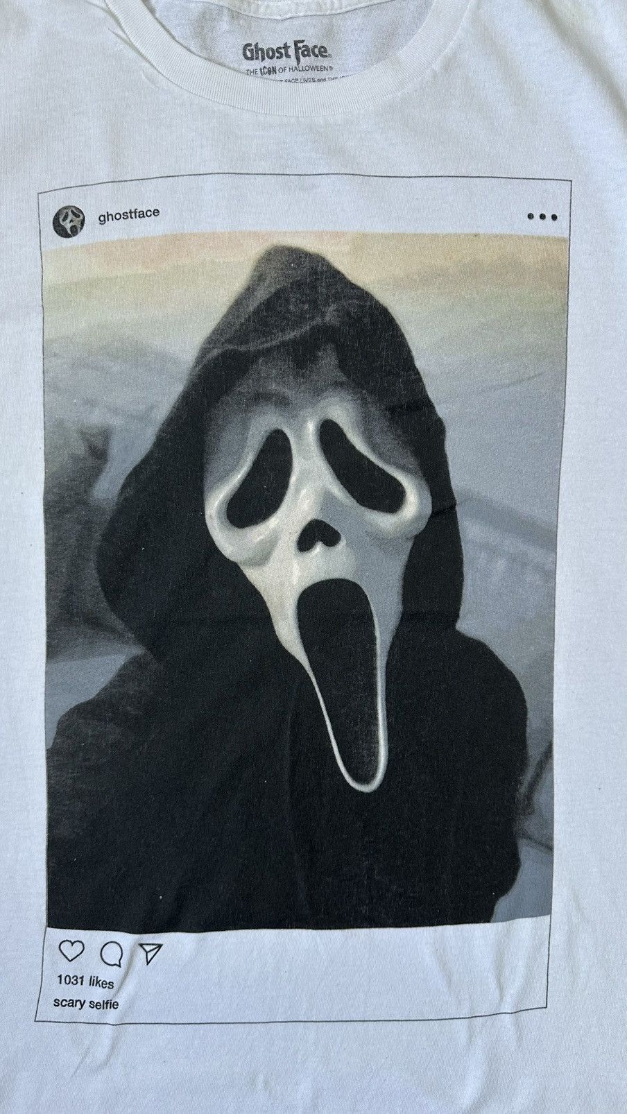 Vintage GHOSTFACE SCREAM WHITE GRAPHIC TEE Size US M / EU 48-50 / 2 - 2 Thumbnail