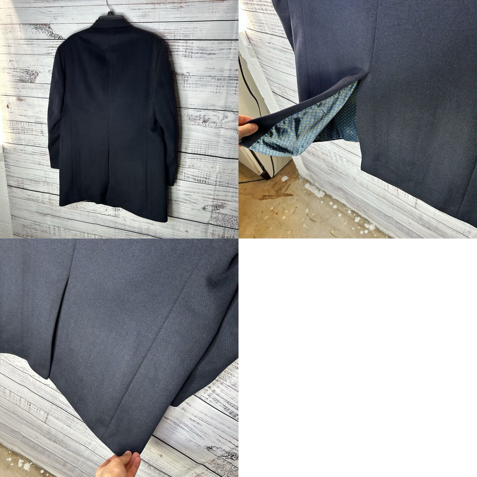 Tallia Tallia Navy Blue Wool Blend Herringbone Overcoat Long Coat Men L Tallia Navy Blue Wool Blend Herringbone Overcoat Long Coat Men L Size US L / EU 52-54 / 3 - 9 Thumbnail