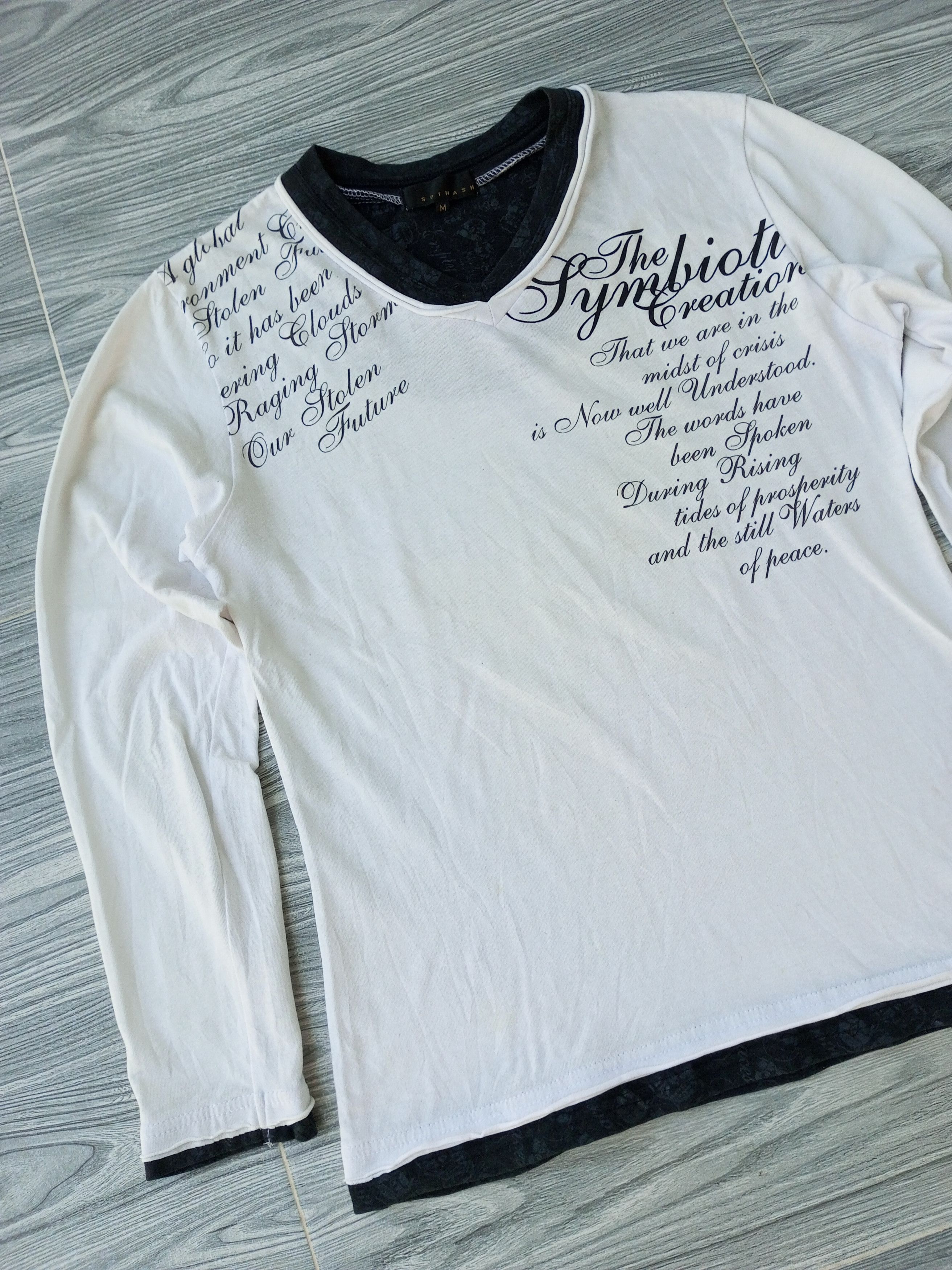 Japanese Brand Japanese Brand Spinash Double Layer Poem T-Shirt Size US M / EU 48-50 / 2 - 3 Thumbnail