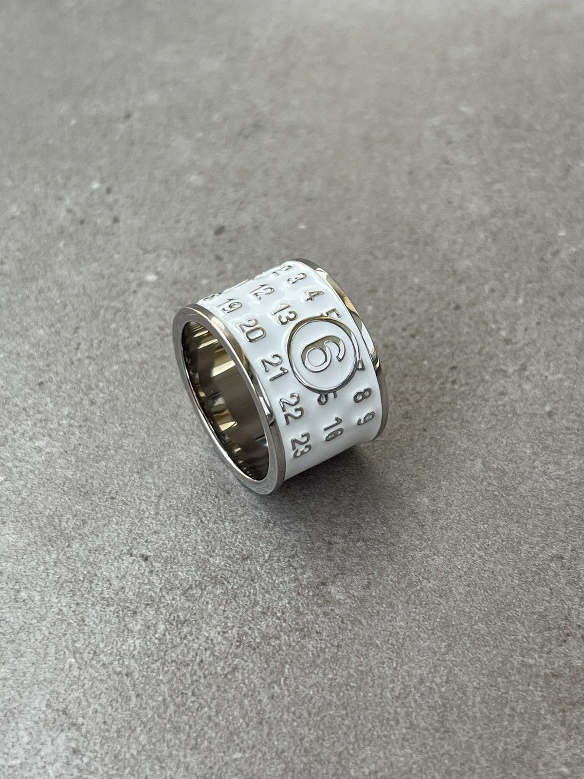 Maison Margiela !DS! SS24 Maison Margiela Numbers Silver White Ring Size ONE SIZE - 3 Thumbnail