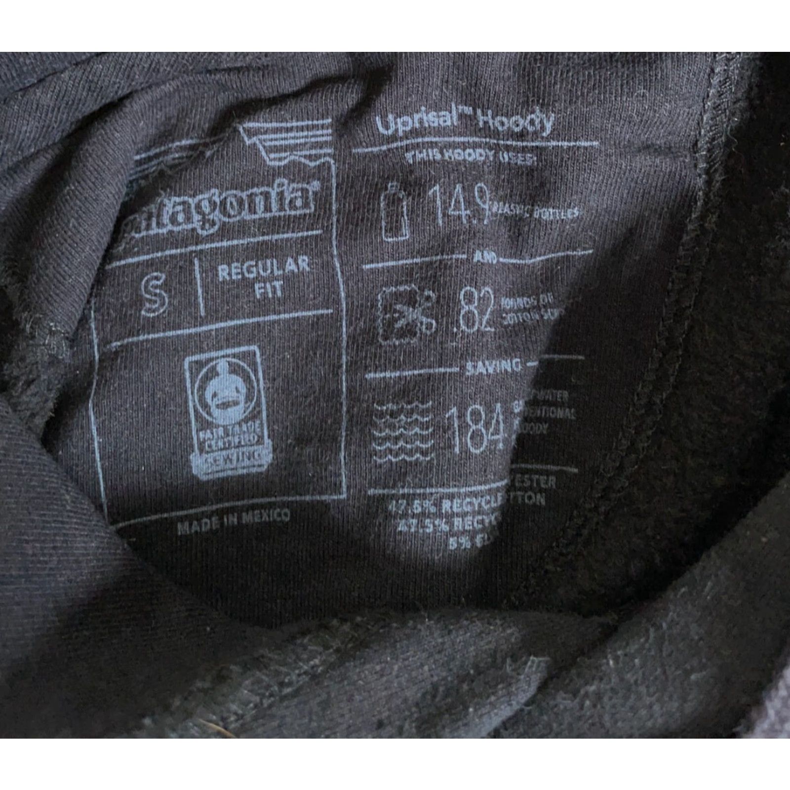 Patagonia Patagonia Hoodie Adult Small Black Logo Print Drawstring Pullover Crew Neck Long Sleeve Sweatshirt Fleece Heavyweight Pockets Graphic Print Size US S / EU 44-46 / 1 - 3 Thumbnail