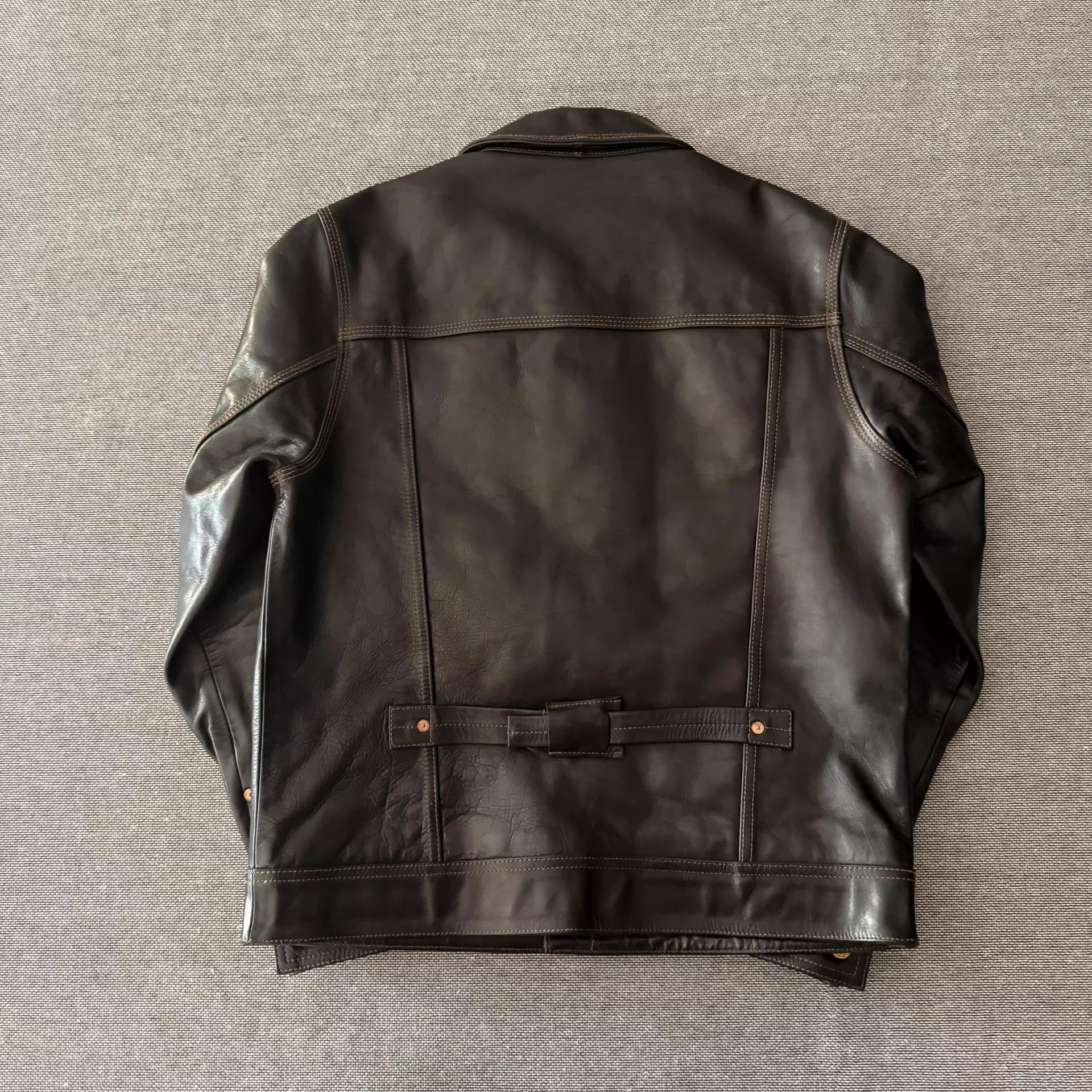 Other Fine Creek Leathers Lee Cowboy Gloss Horsehide Jacket 38 9.5 Size US S / EU 44-46 / 1 - 2 Thumbnail