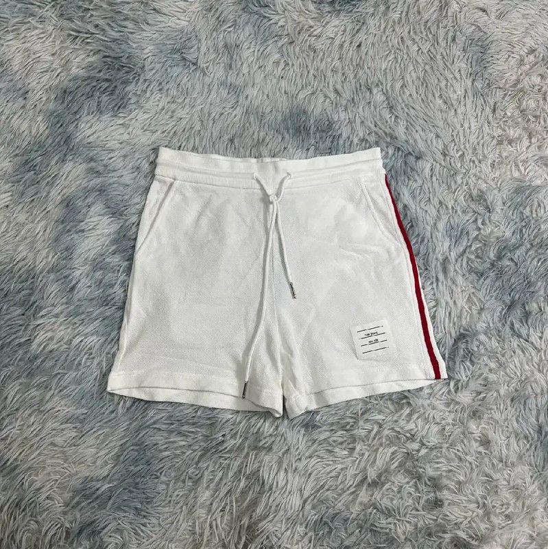 Thom Browne Thom Browne White Cotton Men's Shorts 0089 Size US 27 - 1 Thumbnail