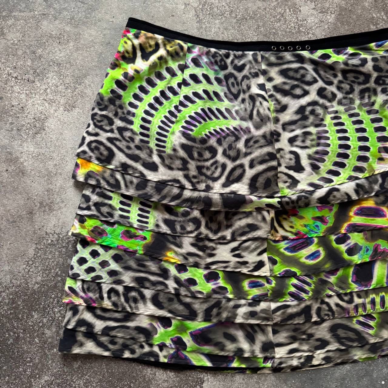 Hysteric Glamour × Japanese Brand Marc Cain Leopard Printed Pleated Skirt Size 32" / US 10 / IT 46 - 3 Thumbnail