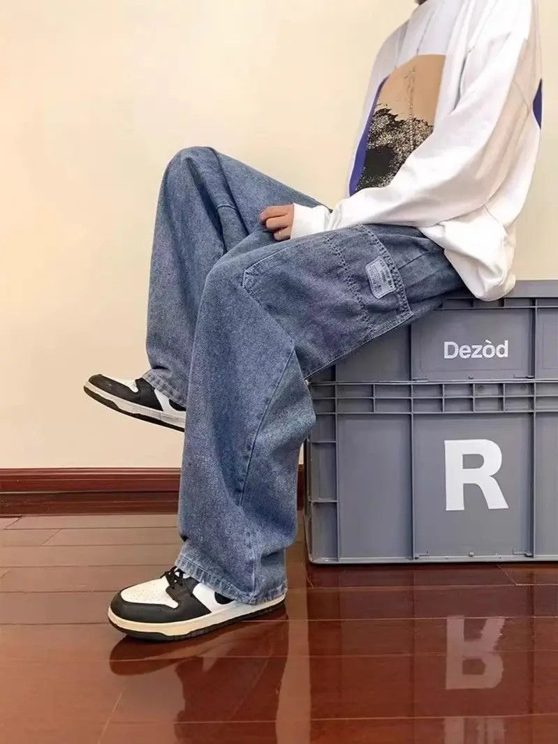 Japanese Brand × Jean Retro loose wide leg high street jeans Size US 32 / EU 48 - 3 Thumbnail