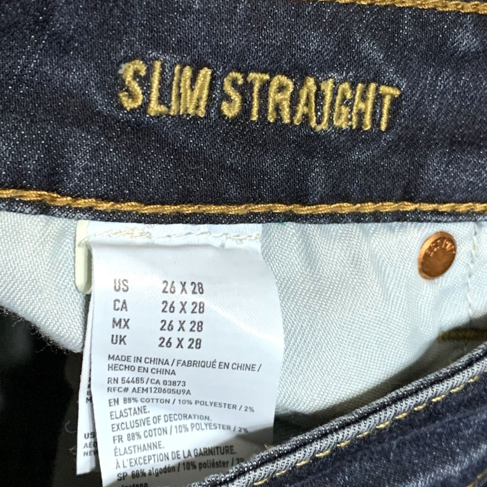 American Eagle Outfitters American Eagle Men Jeans 26x27 Slim Straight Leg Extreme Flex Blue Denim Fit Slim Pockets Regular Size 26 27 Inseam 27 US Medium Wash Denim Size US 26 / EU 42 - 7 Thumbnail