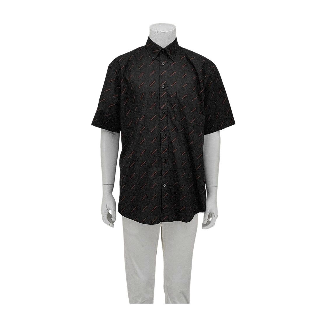 Balenciaga Balenciaga All-Over Logo Short Sleeve Shirt 39 Size US M / EU 48-50 / 2 - 1 Thumbnail