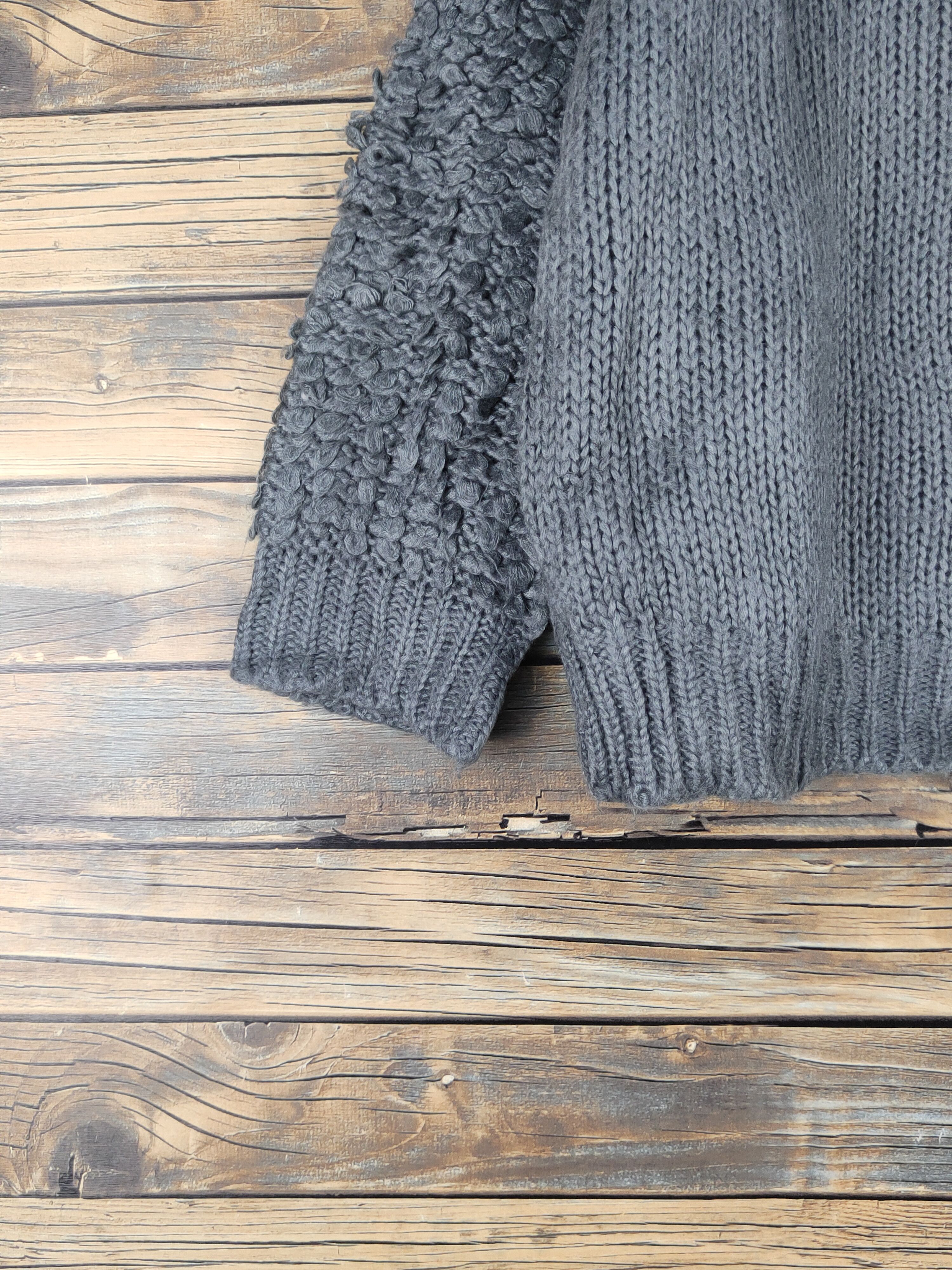 Japanese Brand Melrose Claire Dark Gray knitwear Cardigan #W1359 Size S / US 4 / IT 40 - 4 Thumbnail