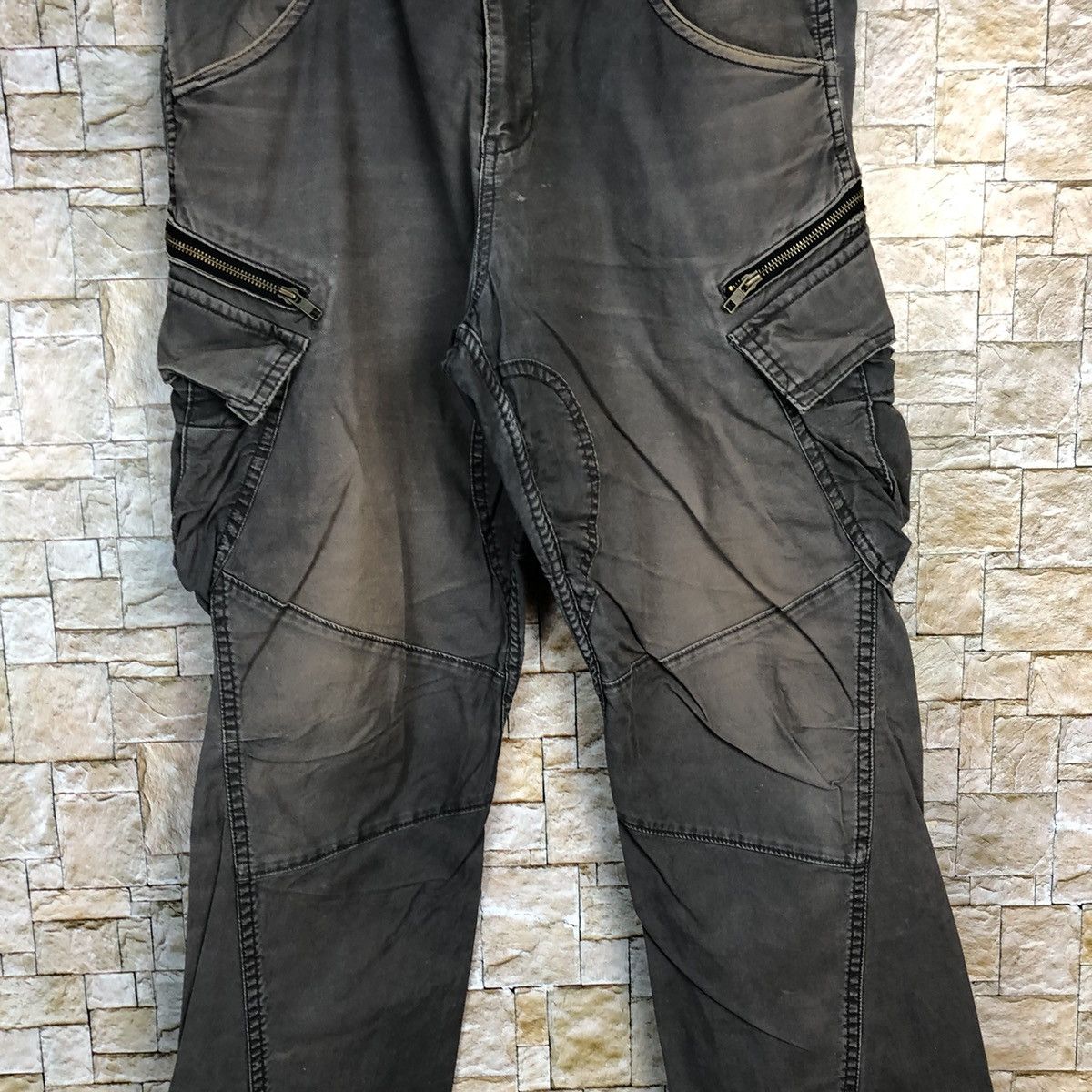 Japanese Brand Flash Report Brown Cargo Multipocket Pants #A351 Size US 34 / EU 50 - 6 Thumbnail
