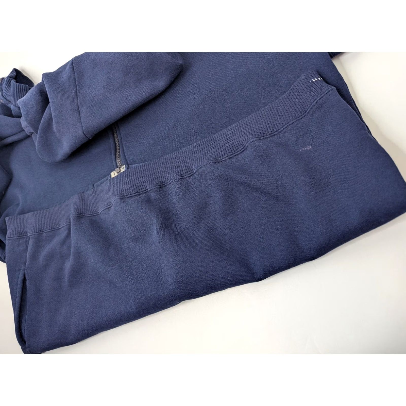 Russell Athletic VINTAGE Russell Athletic Hoodie Zip Up Navy Blue XL Unisex Adults 90s Pockets Size US XL / EU 56 / 4 - 3 Thumbnail