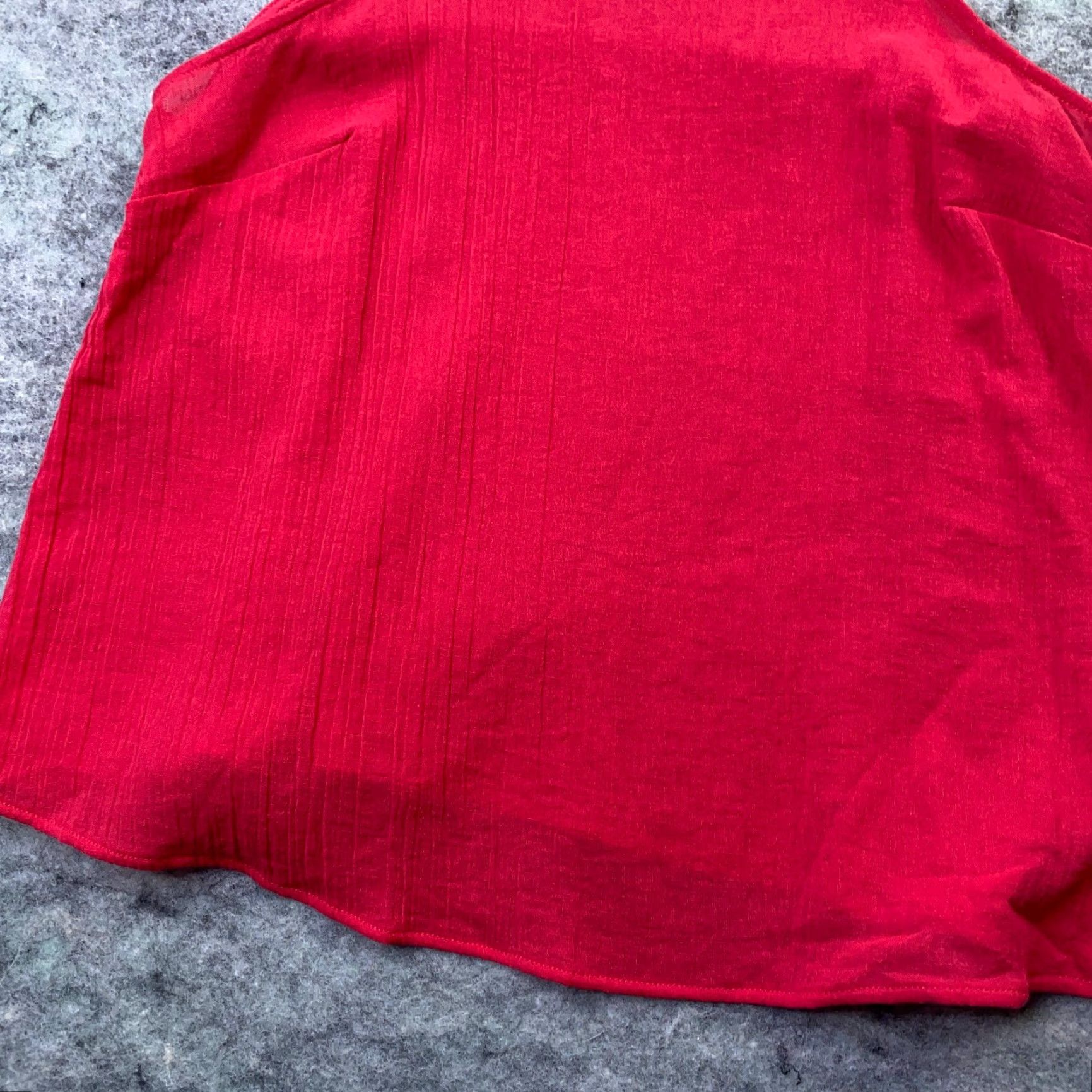 Vintage Universal Thread Shirt Womens Medium Red Blouse Spaghetti Strap Semi-Sheer Top Size M / US 6-8 / IT 42-44 - 3 Thumbnail