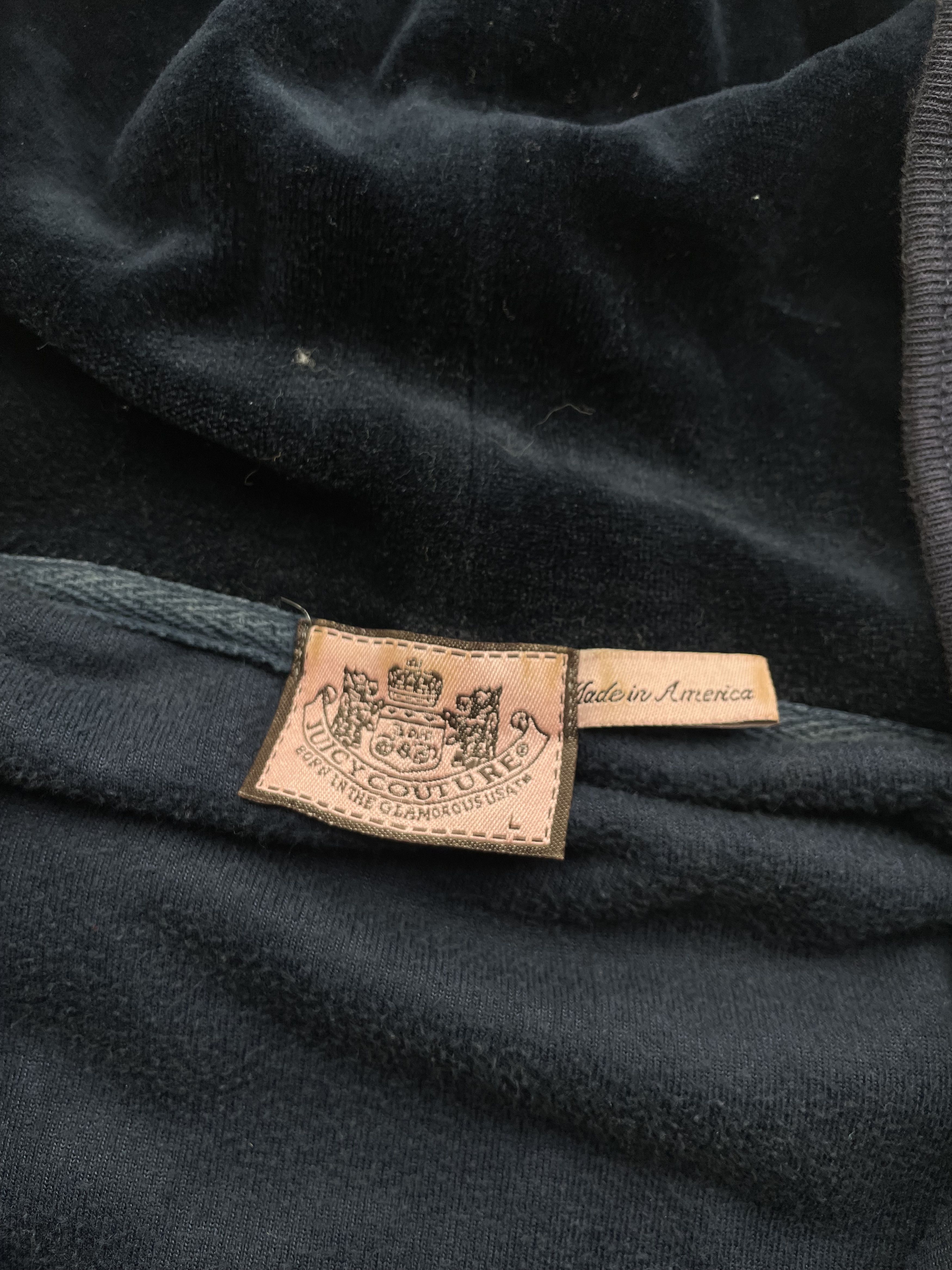 Juicy Couture Juicy Couture Vintage Velour Hoodie Size L / US 10 / IT 46 - 4 Thumbnail