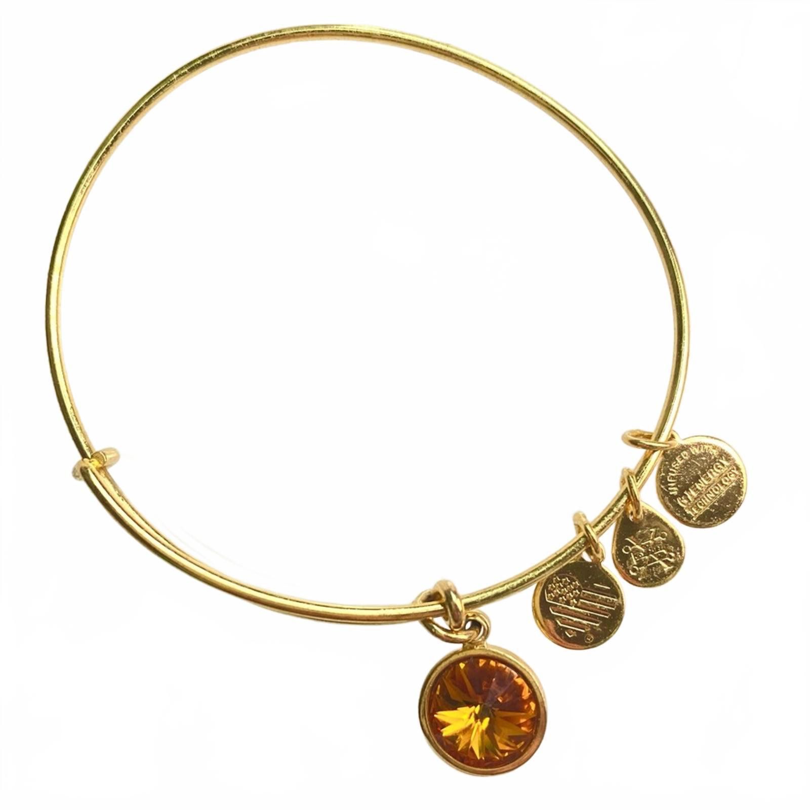Other Alex and Ani Charm Bracelet November Topaz Birth Stone Size ONE SIZE - 6 Thumbnail