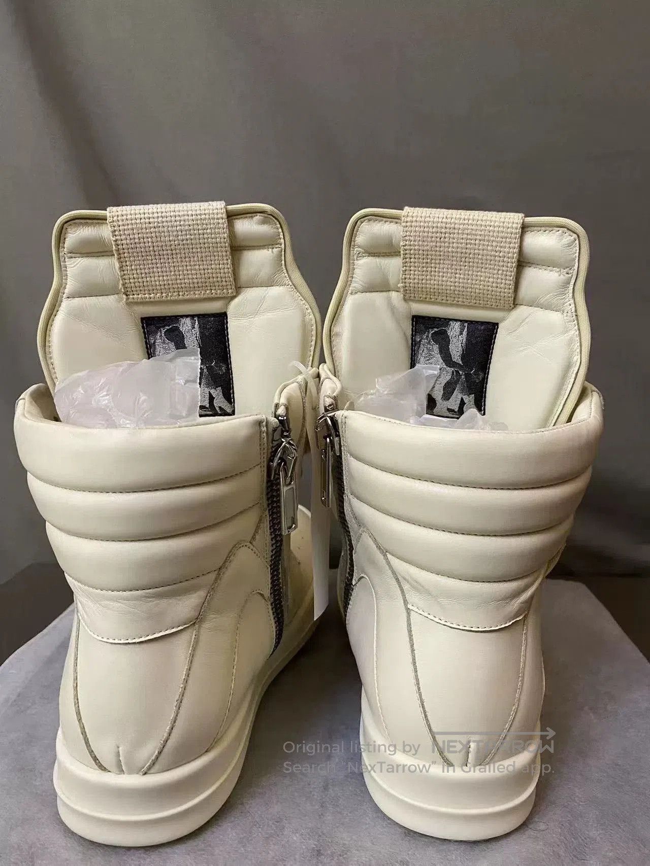 Rick Owens Rick Owens White Leather Sneakers Size 38.5. Size US 5.5 / EU 38 - 4 Thumbnail
