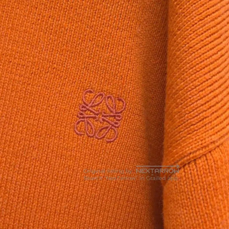 Loewe Loewe Orange Wool Embroidered Long Sleeve Sweater . Size S / US 4 / IT 40 - 4 Thumbnail
