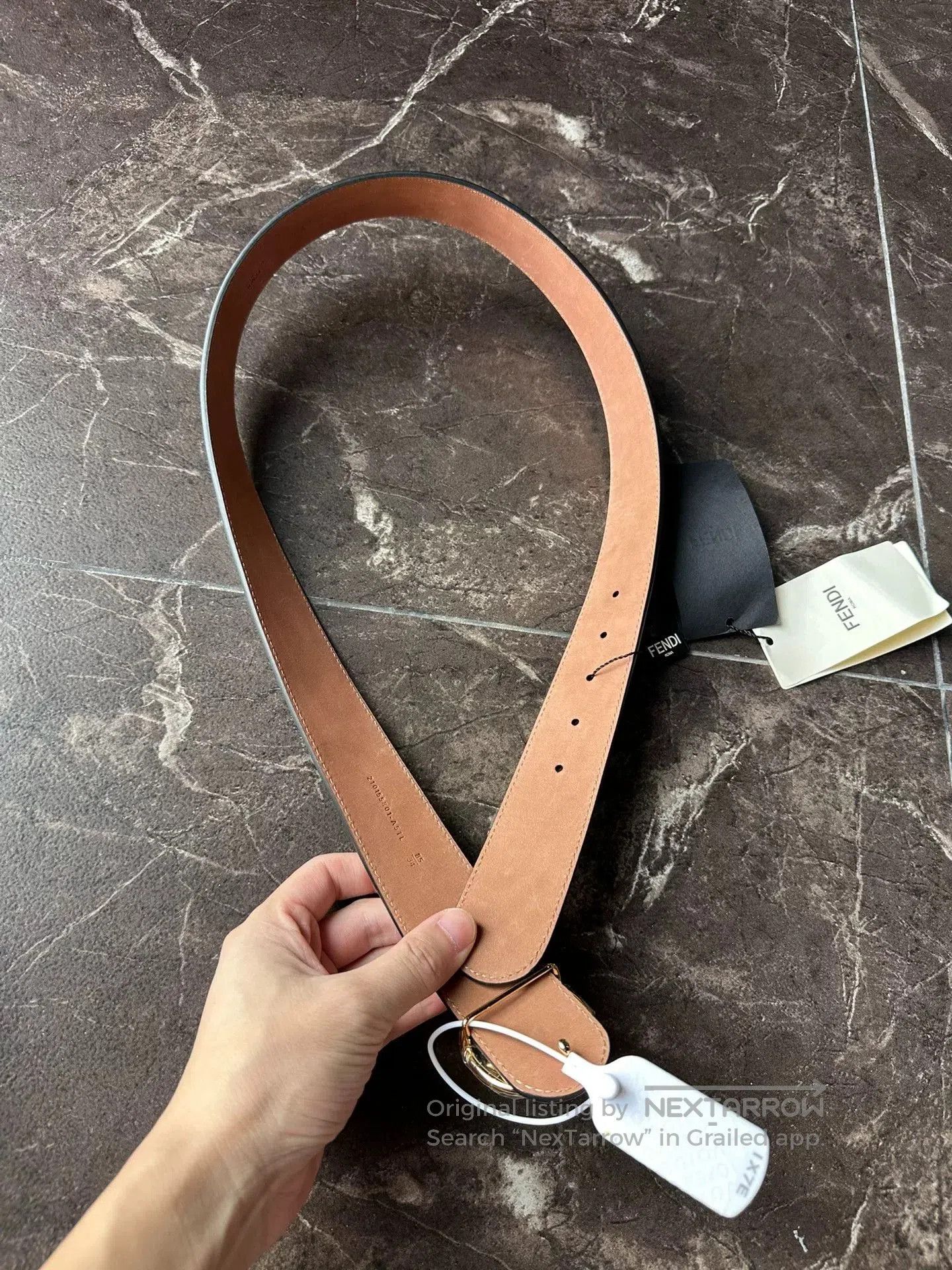 Fendi Fendi FF Pattern Leather Women's Belt. Size ONE SIZE - 2 Thumbnail