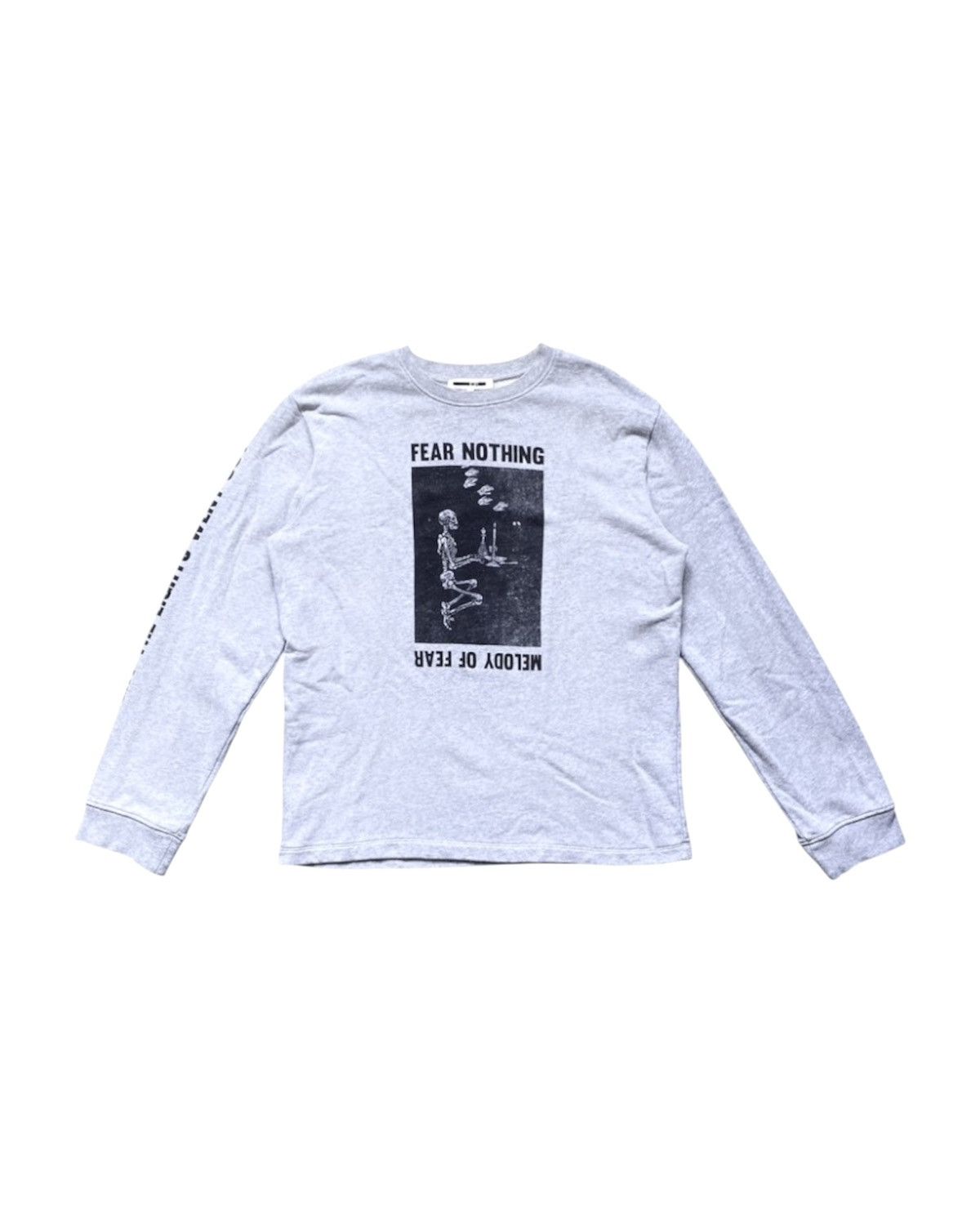McQ Alexander McQueen McQueen Grey Printed Sweatshirt Fear Nothing Melody of Fear Size US XXL / EU 58 / 5 - 1 Thumbnail