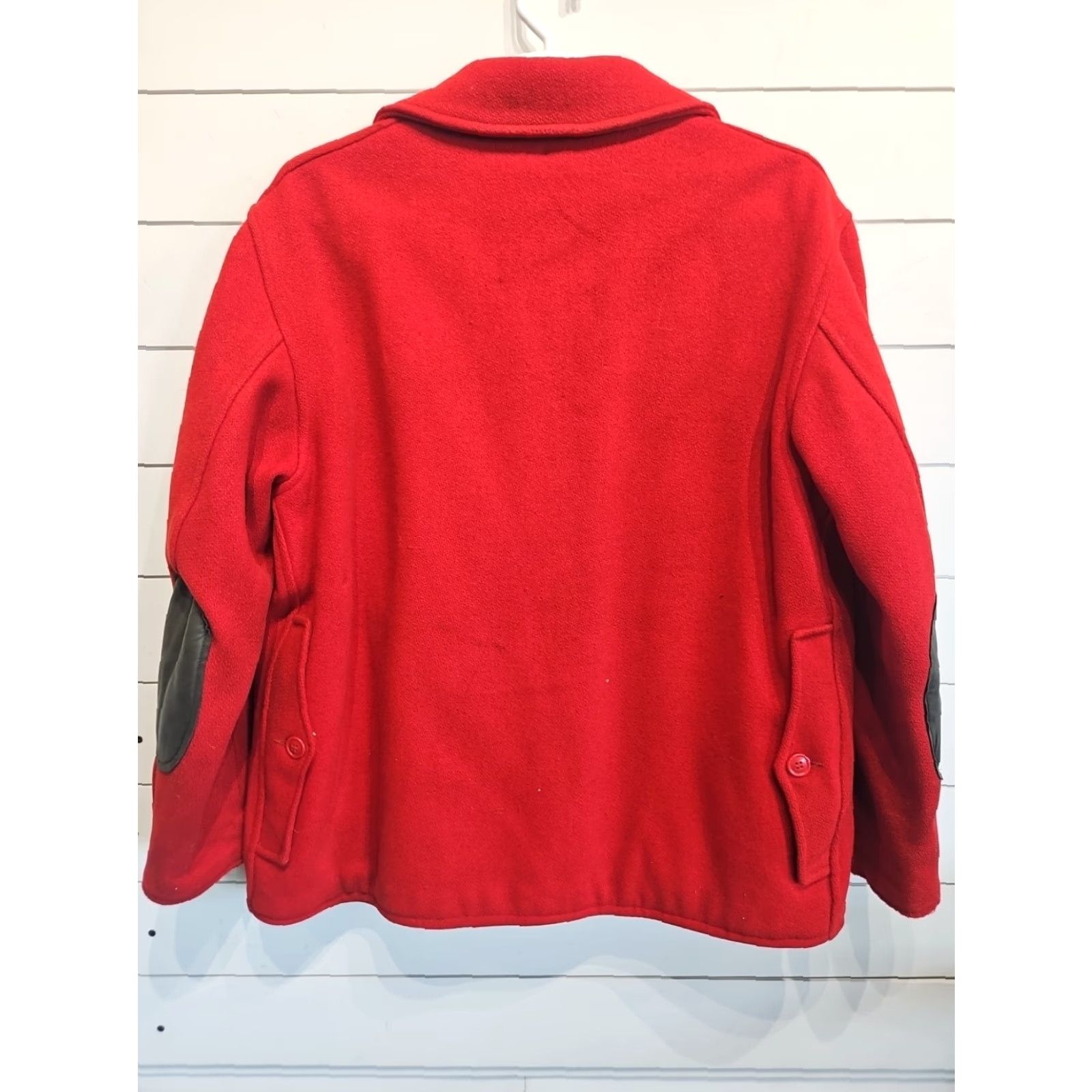 Vintage VINTAGE Woolrich Jacket Long Wool Hunting Coat Parka Men L Red 50s Size US L / EU 52-54 / 3 - 7 Thumbnail
