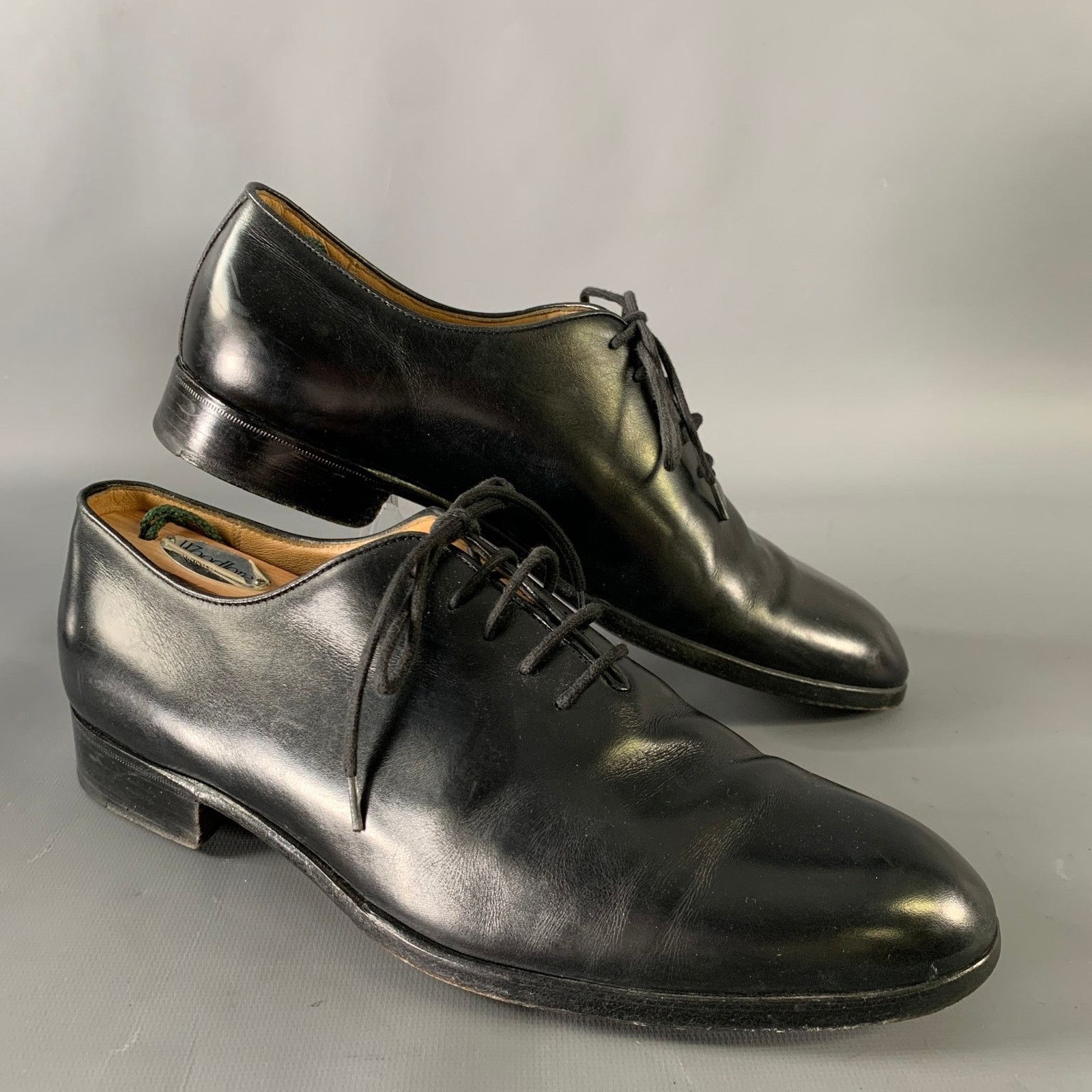 Wilkes Bashford WILKES BASHFORD Size 9.5 Black Leather Lace Up Shoes Size US 9.5 / EU 42-43 - 1 Thumbnail