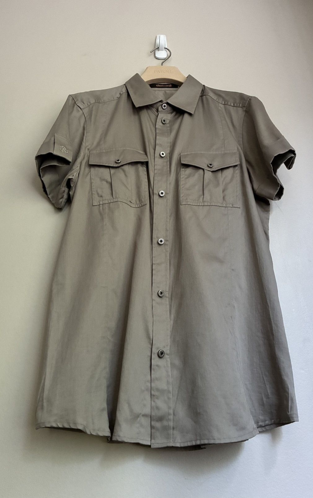 Roberto Cavalli Roberto Cavalli Silk Snap Button Military Shirt Size US M / EU 48-50 / 2 - 15 Thumbnail