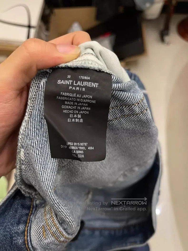 Yves Saint Laurent YSL Saint Laurent Knee Cut Denim Jeans. Size US 30 / EU 46 - 6 Thumbnail