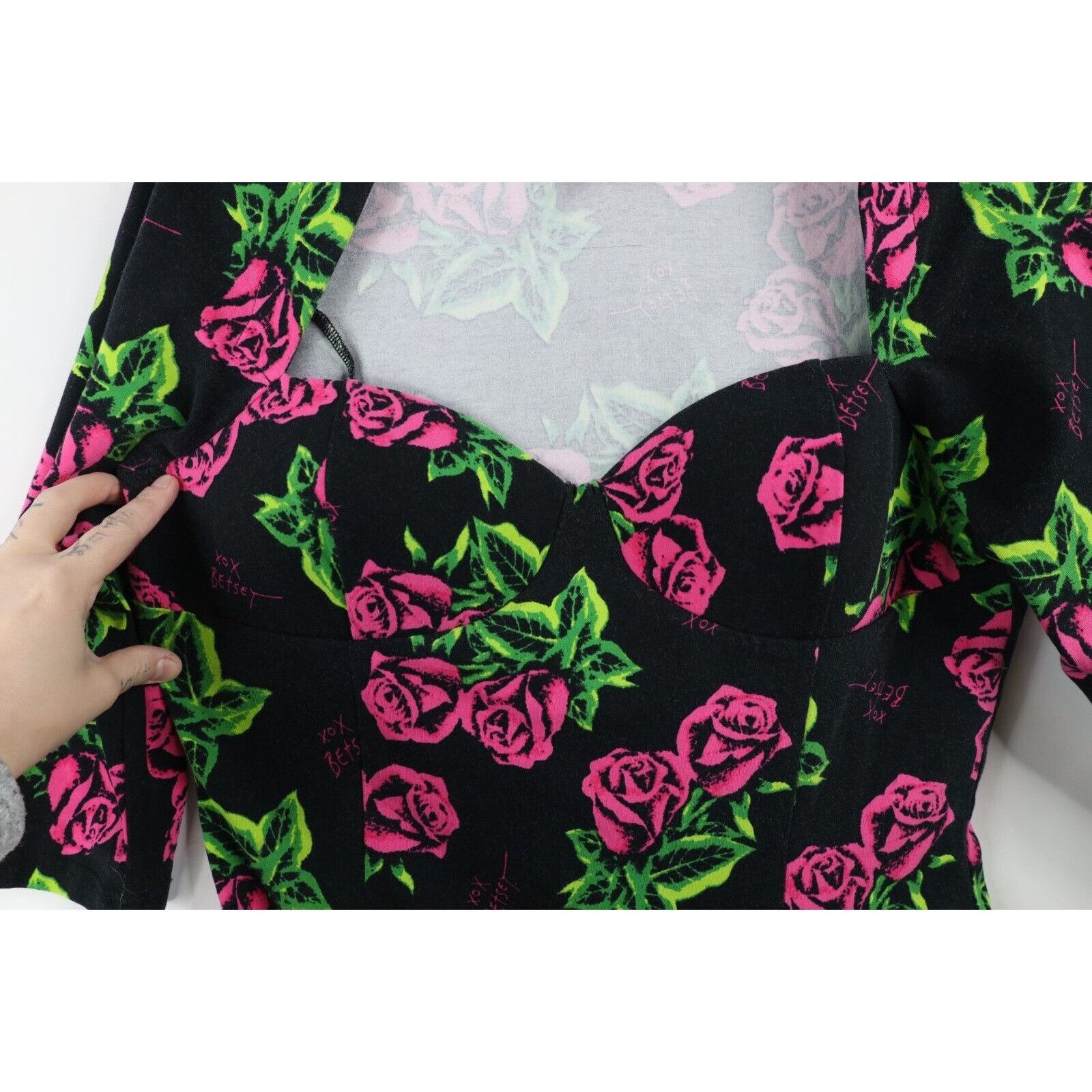 Betsey Johnson Betsey Johnson Faded Rockabilly Flower Rose Dress Size XXL / US 16-18 / IT 52-54 - 6 Thumbnail