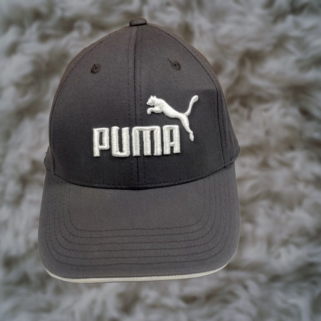 Puma PUMA Embroidered Stretch Fitted Baseball Hat Cap Adult Size L/XL Solid Gray Size ONE SIZE - 1 Thumbnail