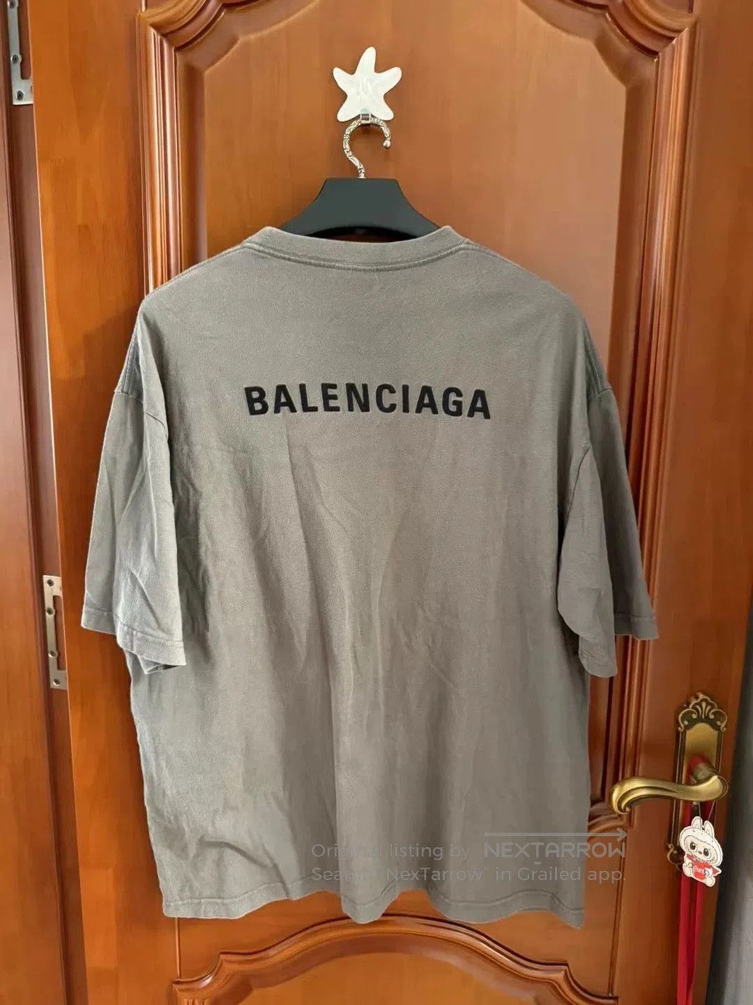 Balenciaga Balenciaga Khaki Embroidered Logo Short Sleeve. Size US XL / EU 56 / 4 - 2 Thumbnail