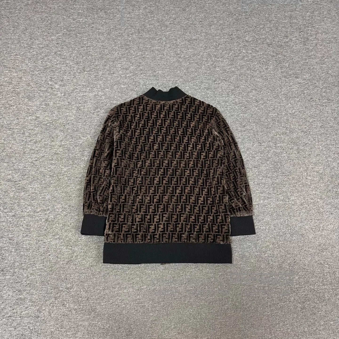 Fendi FENDI Brown, fully printed, vintage velvet baseball jersey Size M / US 6-8 / IT 42-44 - 2 Thumbnail