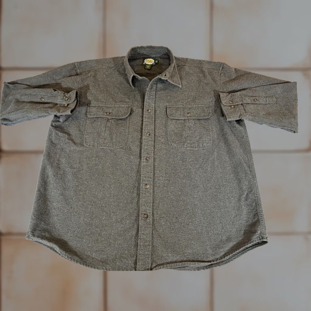 Vintage Cabela's Flannel Shirt Men XL Gray Button Long Sleeve Workwear Outdoor Hunting Size US XL / EU 56 / 4 - 1 Thumbnail